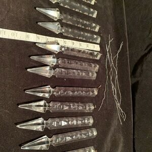 Vintage Prism Cut Replacement Chandelier Spears.